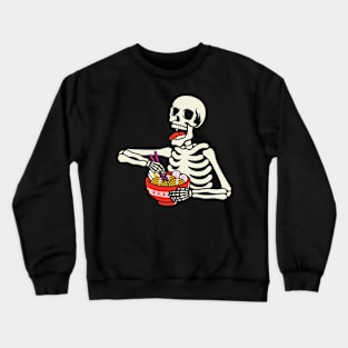 Skeleton Eating Ramen Crewneck Sweatshirt